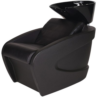 Myjnia fryzjerska Vanity - czarna - czarna misa -Fotele fryzjerskie Ayala 48h- 